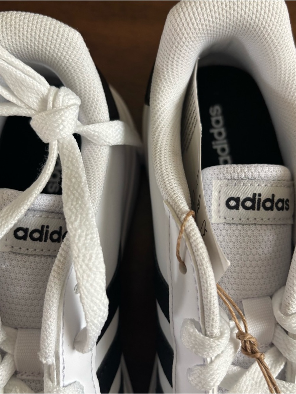 adidas White and Black Low-Top Sneakers - Picture 4 of 9